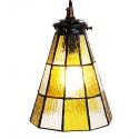 LumiLamp Lampes à suspension Tiffany Ø 15x115 cm  Jaune Marron Verre Métal