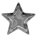 Clayre & Eef Decorative Bowl Star 16x16 cm Silver colored Ceramic
