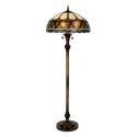 2LumiLamp Lampada da Terra Tiffany Ø 56*164 cm E27/max 3*60W Marrone, Beige Vetro Colorato  Semicerchio