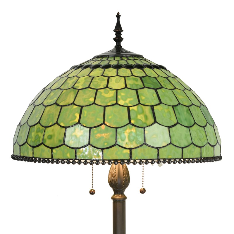 LumiLamp Lampada da terra Tiffany Ø 51x165 cm Verde Vetro