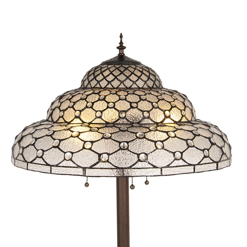 LumiLamp Floor Lamp Tiffany Ø 52x166 cm  Transparent Glass Plastic Rectangle