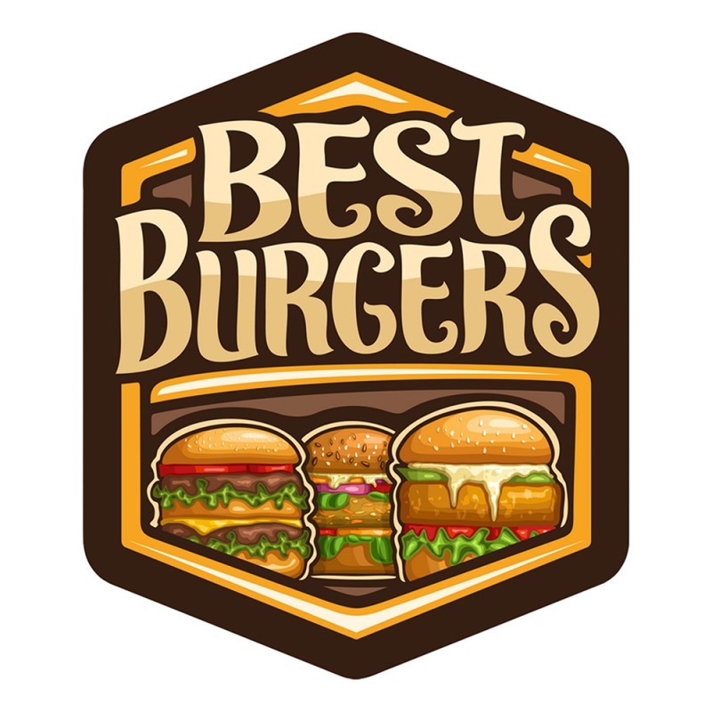 Clayre & Eef Text Sign 38x45 cm Brown Iron Hamburgers Food