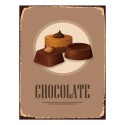 Clayre & Eef Tekstbord  25x33 cm Bruin Ijzer Chocolade Sweets