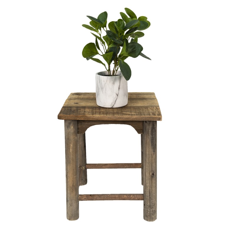 Clayre & Eef Petit table de plante 30x30x32 cm Marron Bois
