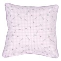 Clayre & Eef Kissenbezug 40x40 cm Violett Weiß Baumwolle Quadrat Lavendel