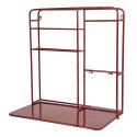 Clayre & Eef Wall Rack 59x33x63 cm Red Iron Rectangle