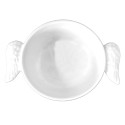 Clayre & Eef Bol de décoration 150 ml Blanc Céramique Ailes