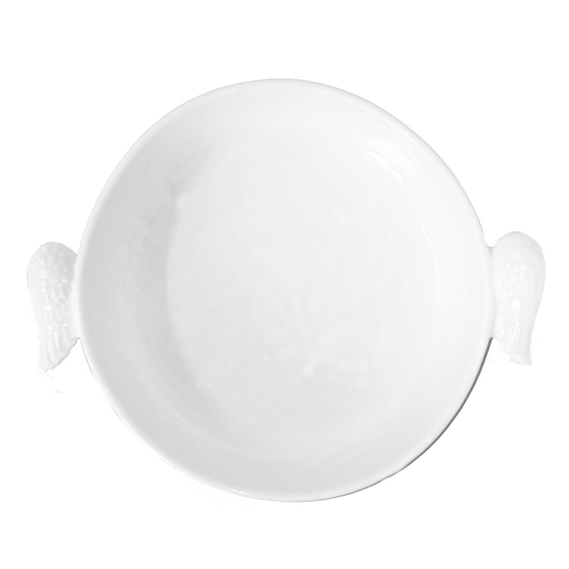 Clayre & Eef Serving Platter 800 ml White Ceramic Wings