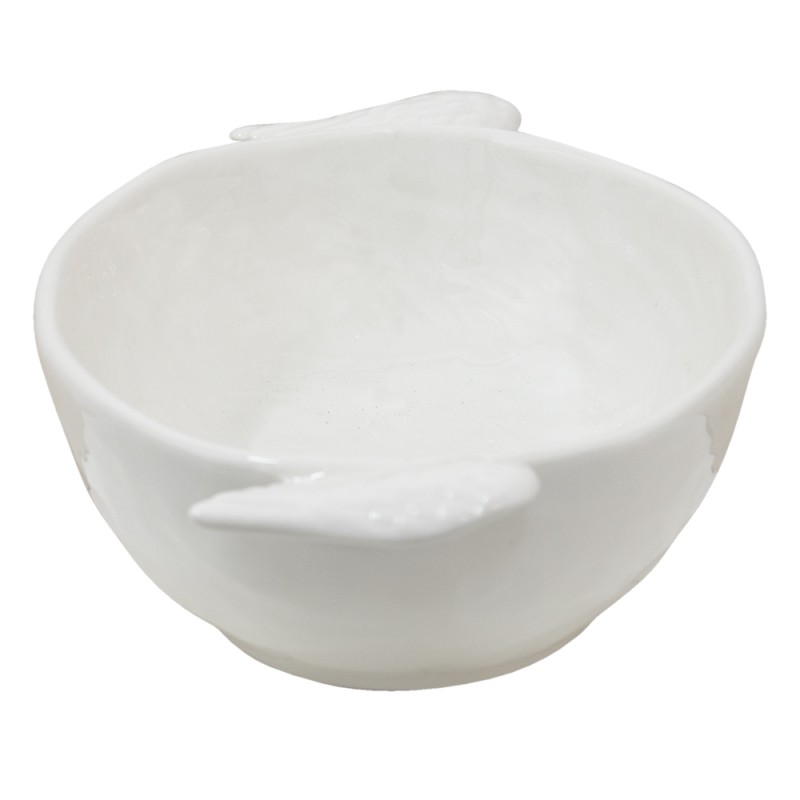 Clayre & Eef Serving Platter 500 ml White Ceramic Wings