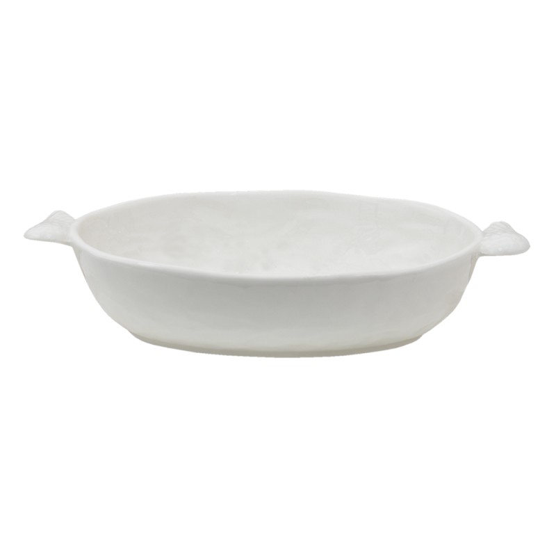 Clayre & Eef Serving Platter 500 ml White Ceramic Wings