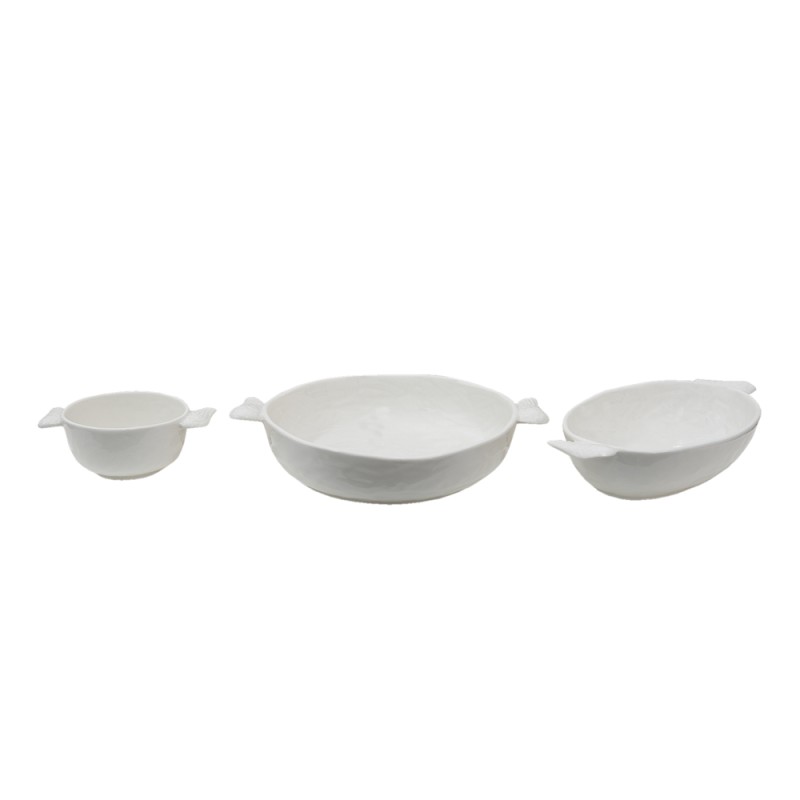 Clayre & Eef Serving Platter 500 ml White Ceramic Wings