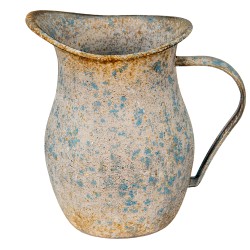 Clayre & Eef Decoratie Kan  20x14x19 cm Blauw Metaal