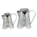 Clayre & Eef Annaffiatoio decorativo set di 2 Grigio Metallo