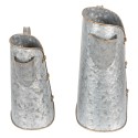 Clayre & Eef Decorative Watering Can Set of 2 Grey Metal