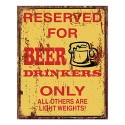 Clayre & Eef Plaque de texte 20x25 cm Jaune Fer Beer