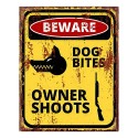 Clayre & Eef Text Sign 20x25 cm Yellow Iron Warning