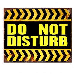 Clayre & Eef Text Sign 25x20 cm Black Yellow Iron Warning