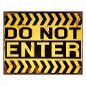 Clayre & Eef Text Sign 25x20 cm Black Yellow Iron Warning