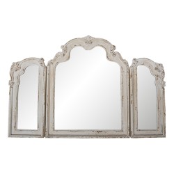 Clayre & Eef Mirror 66x84 cm White Wood Rectangle