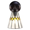 LumiLamp Lampada da parete Tiffany 17x12x23 cm  Trasparente Vetro Metallo Rotondo