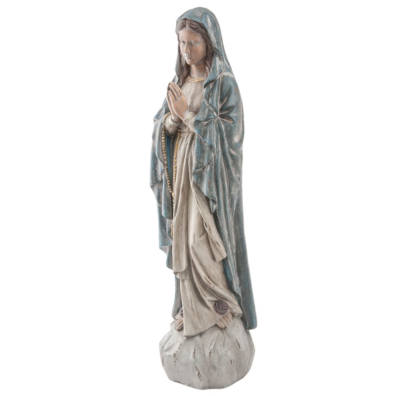 Clayre & Eef Figurine Mary 78 cm Beige Blue Polyresin