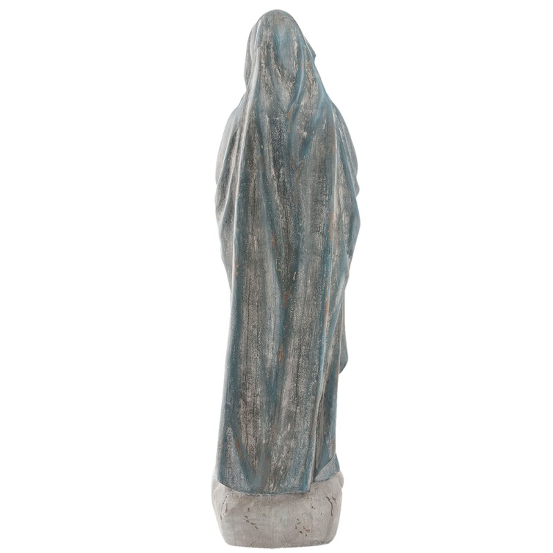 Clayre & Eef Statuetta Maria 78 cm Beige Blu  Poliresina