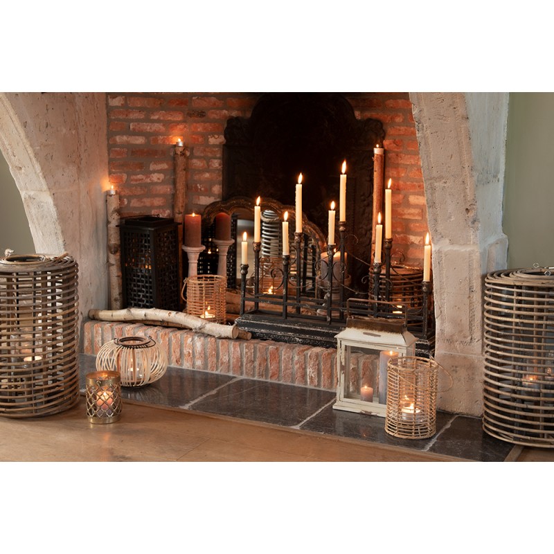 Clayre & Eef Candle holder 46 cm Black Iron