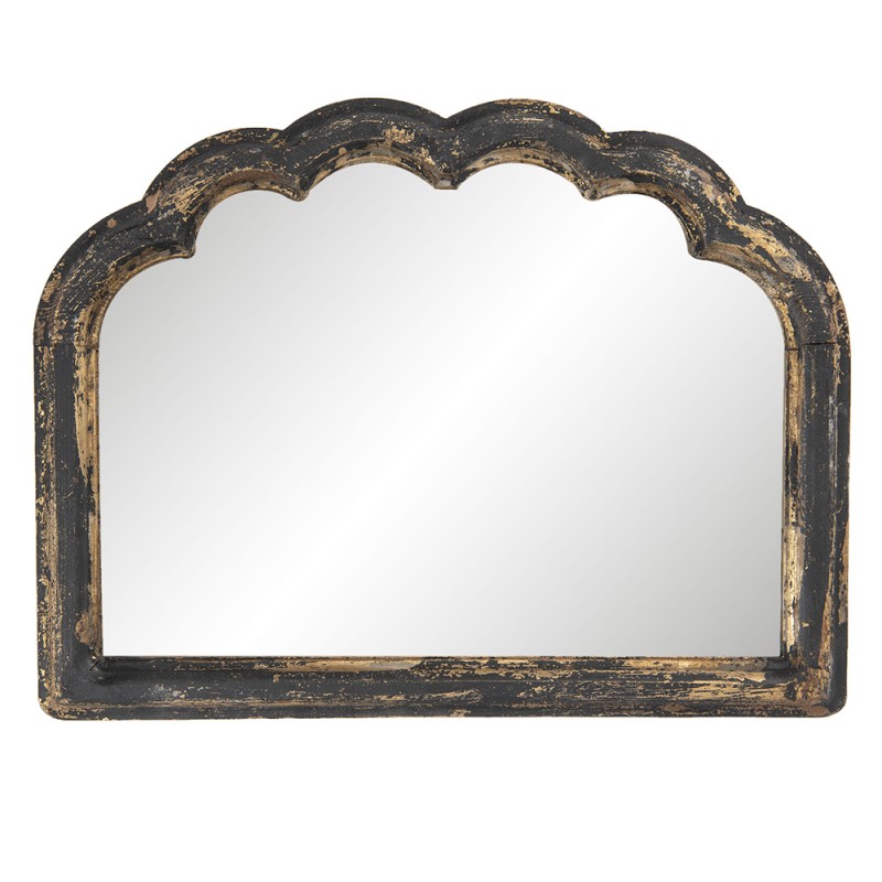 Clayre & Eef Mirror 66x51 cm Gold colored Wood Glass Rectangle
