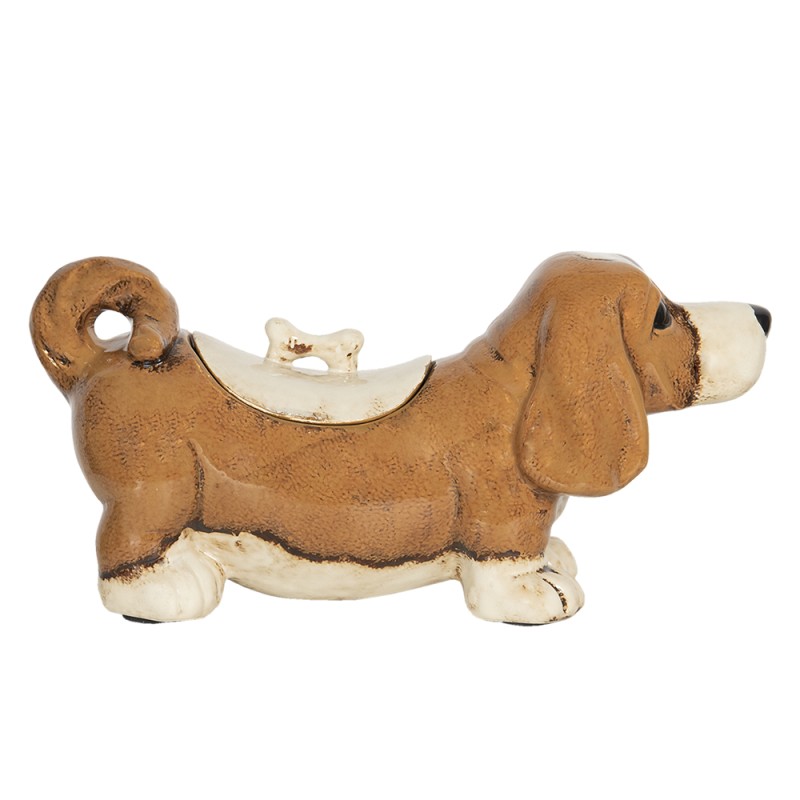 Clayre & Eef Figurine Dog 37x14x18 cm Brown Ceramic