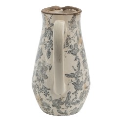 Clayre & Eef Decorative Pitcher 20*14*25 cm Grey Beige Ceramic