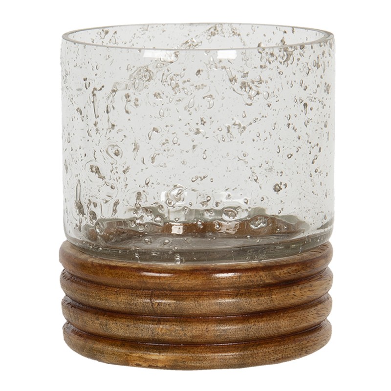 Clayre & Eef Teelichthalter Ø 9x10 cm Glas Rund