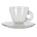 Clayre & Eef Cup and Saucer 85 ml Glass