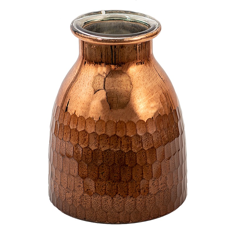Clayre & Eef Vase Ø 15x20 cm Copper colored Glass