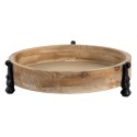 Clayre & Eef Decorative Bowl Ø 26x7 cm Brown Wood