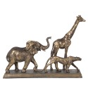 Clayre & Eef Figurine Animals 44x10x33 cm Gold colored Polyresin Animals
