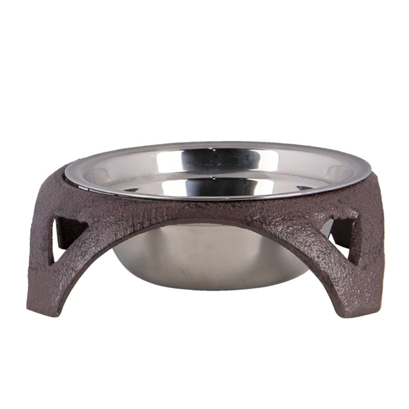Clayre & Eef Dog Bowl 19x5 cm Brown Iron Round