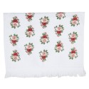 Clayre & Eef Serviette invité 40x66 cm Blanc Vert Coton Roses