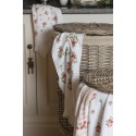 Clayre & Eef Guest Towel 40x66 cm White Green Cotton Roses