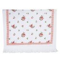 Clayre & Eef Serviette invité 40x66 cm Blanc Rose Coton Roses