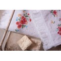 Clayre & Eef Guest Towel 40x66 cm Pink Cotton Flowers