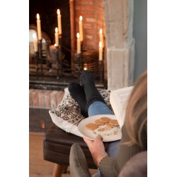 Clayre & Eef Ontbijtbord  Ø 20 cm Beige Bruin Keramiek Rond Vos