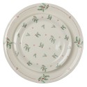 Clayre & Eef Dinner Plate Ø 28 cm Beige Green Ceramic Round Holly Leaves