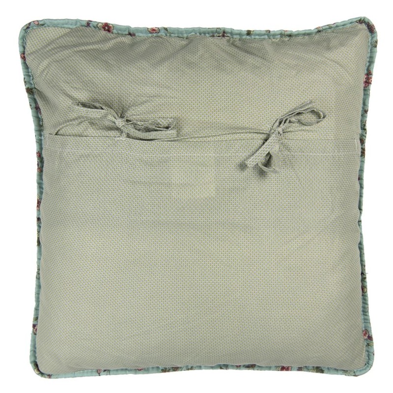 Clayre & Eef Kussenhoes  50x50 cm Turquoise Polyester Vierkant