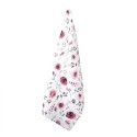 Clayre & Eef Asciugamani da cucina 50x70 cm Bianco Rosa  Cotone Rettangolo Rose