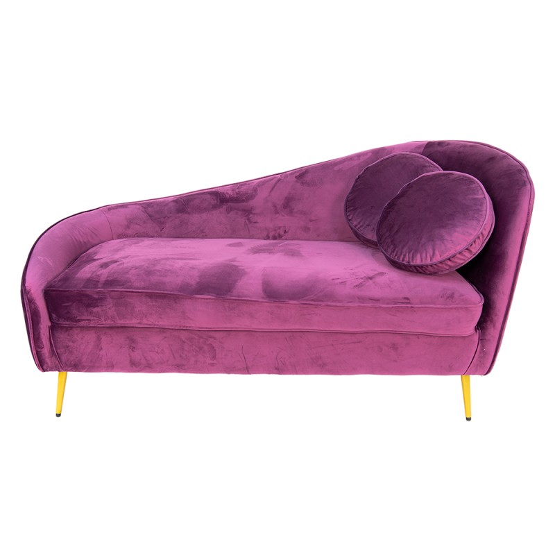 Clayre & Eef Loungebank 2-Sitzer 2-Zits Violett Holz Textil