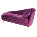 Clayre & Eef 2-Seater Lounge Sofa 2-Zits Purple Wood Textile
