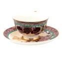Clayre & Eef Tasse mit Untertasse 200 ml Violett Porzellan Schmetterling