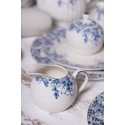 Clayre & Eef Milk and Sugar Set Blue Porcelain Flowers