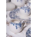 Clayre & Eef Set latte e zucchero Blu Porcellana Fiori