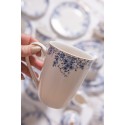 Clayre & Eef Mug 330 ml Blue Porcelain Flowers